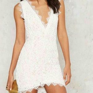 NWT Nasty Gal Rope for the Best White Lace Dress